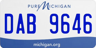 MI license plate DAB9646
