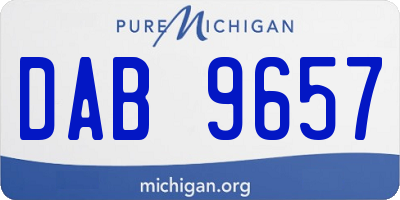 MI license plate DAB9657