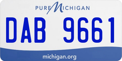 MI license plate DAB9661