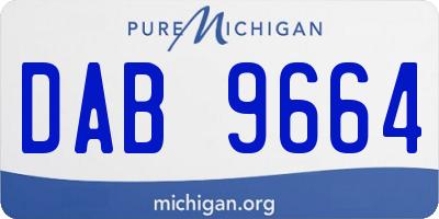 MI license plate DAB9664