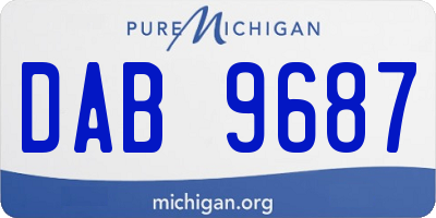 MI license plate DAB9687