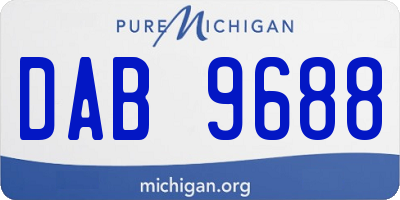 MI license plate DAB9688