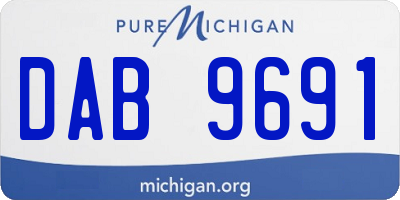 MI license plate DAB9691