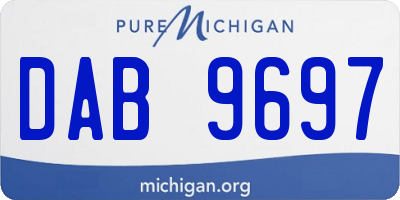 MI license plate DAB9697