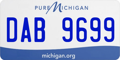 MI license plate DAB9699