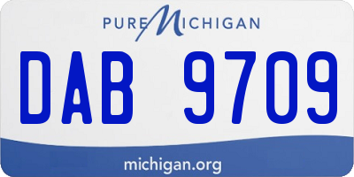 MI license plate DAB9709