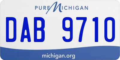 MI license plate DAB9710