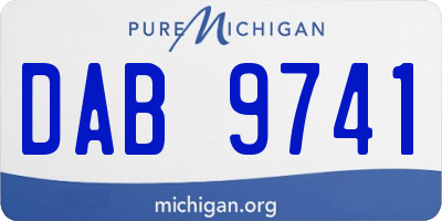 MI license plate DAB9741