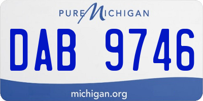 MI license plate DAB9746