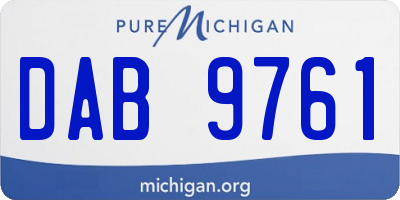 MI license plate DAB9761