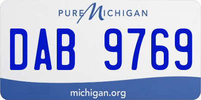 MI license plate DAB9769