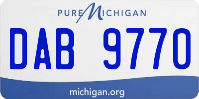 MI license plate DAB9770