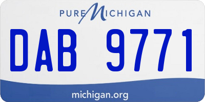 MI license plate DAB9771