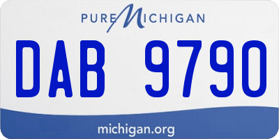 MI license plate DAB9790