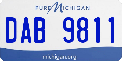 MI license plate DAB9811