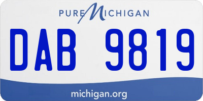 MI license plate DAB9819