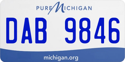 MI license plate DAB9846