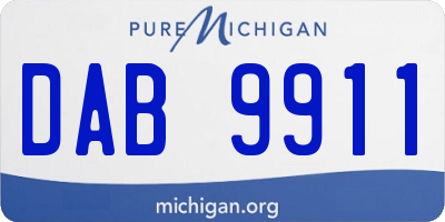 MI license plate DAB9911