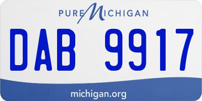 MI license plate DAB9917