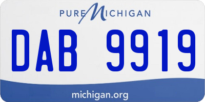 MI license plate DAB9919