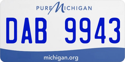 MI license plate DAB9943