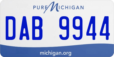 MI license plate DAB9944