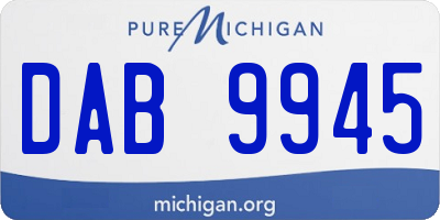 MI license plate DAB9945