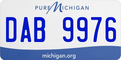 MI license plate DAB9976