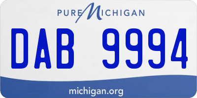 MI license plate DAB9994