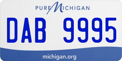 MI license plate DAB9995