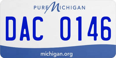 MI license plate DAC0146