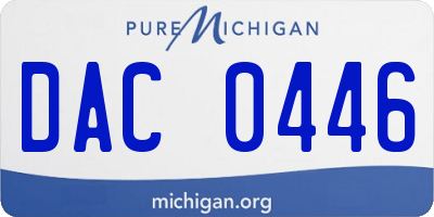 MI license plate DAC0446