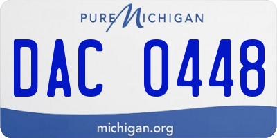 MI license plate DAC0448