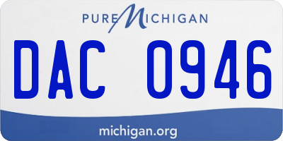 MI license plate DAC0946