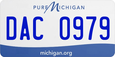 MI license plate DAC0979