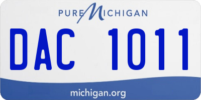 MI license plate DAC1011
