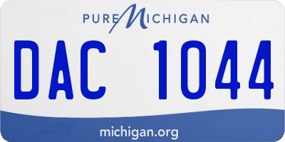 MI license plate DAC1044