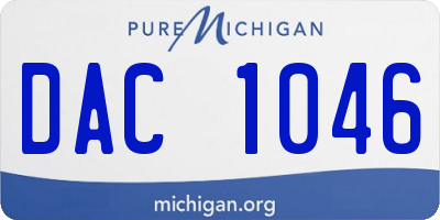 MI license plate DAC1046