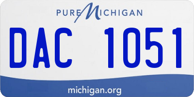 MI license plate DAC1051