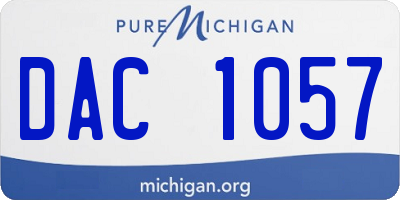 MI license plate DAC1057