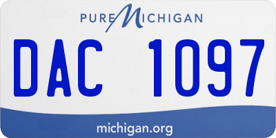 MI license plate DAC1097