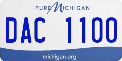 MI license plate DAC1100