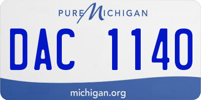 MI license plate DAC1140