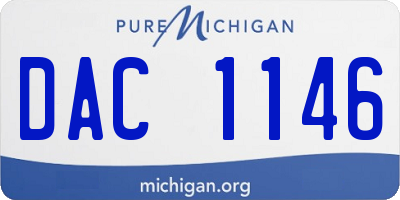 MI license plate DAC1146