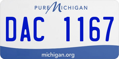 MI license plate DAC1167
