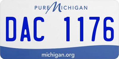 MI license plate DAC1176