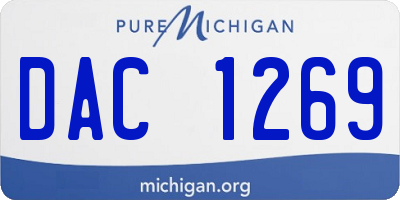 MI license plate DAC1269