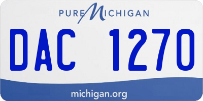 MI license plate DAC1270