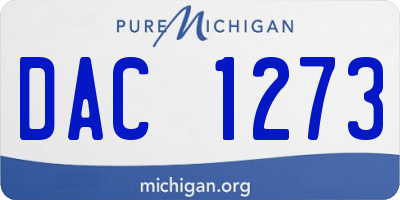 MI license plate DAC1273