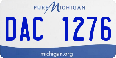 MI license plate DAC1276